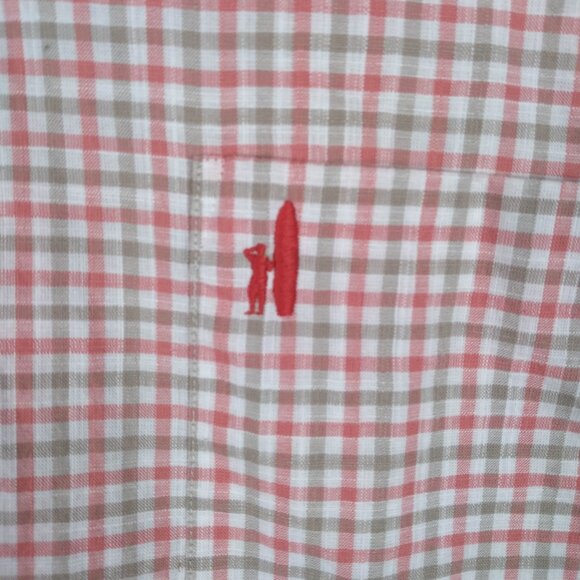 Johnnie O Hangin Out Long Sleeve Men's XXL Red & White Button Down JMWL3200 - Picture 12 of 16